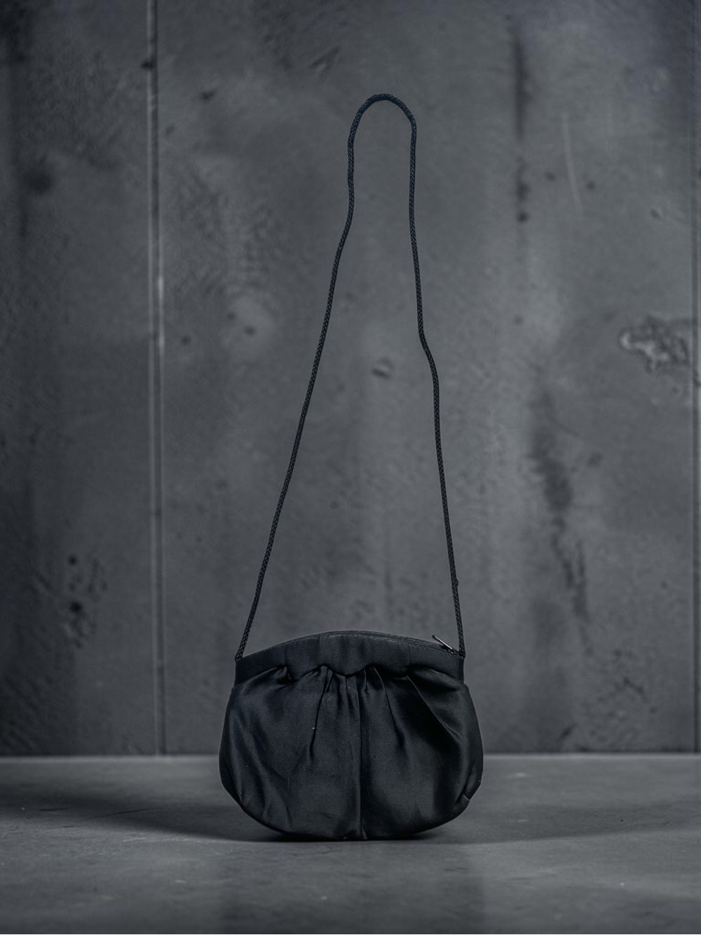 Black Women's Satin Shoulder Bag - Stylish Evening or Day Carry
